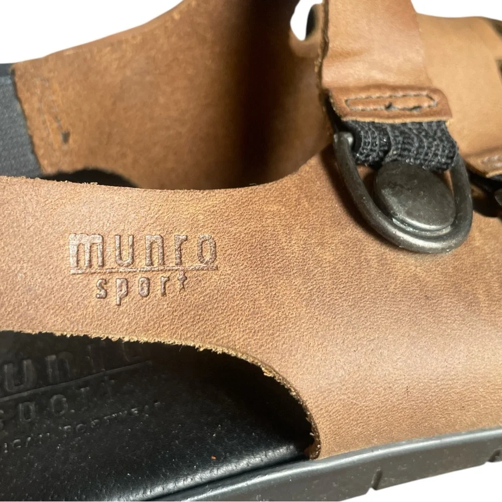 Munro Sport Brown Leather Sandals size 11 N - Picture 3 of 9